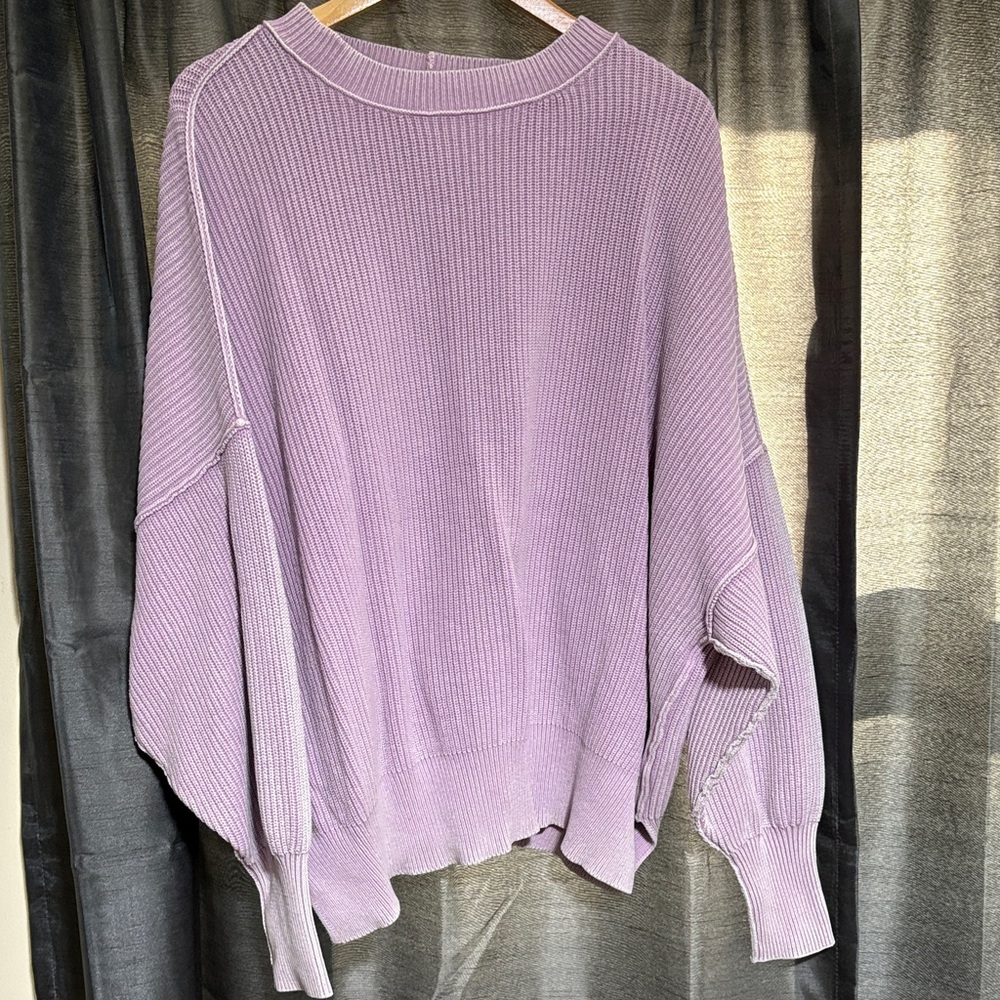 Aerie Lilac Cozy Crew Neck Sweater